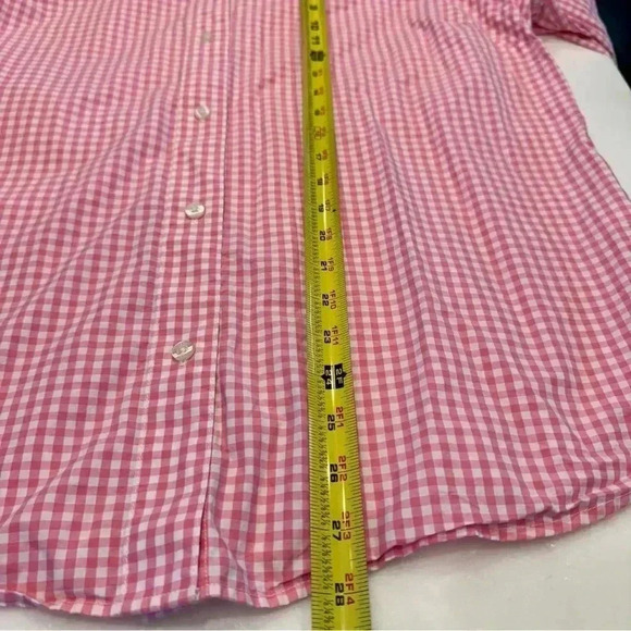 Vineyard vines women’s pink & white check button up shirt size 16. - Picture 2 of 8
